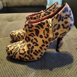 Cheetah Print Ankle Boots